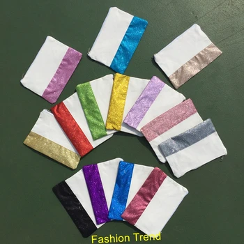 

200pcs/lot good quality canvas glitter bottom cosmetic bag monogrammed women makeup bags personalize custom women clutch bag