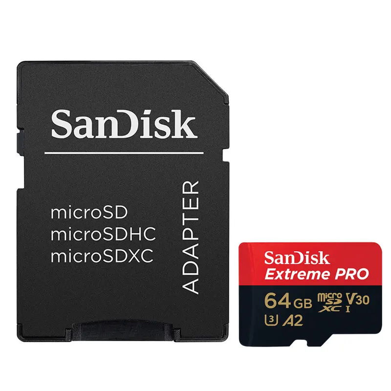 Двойной Флеш-накопитель SanDisk Extreme PRO microSDXC UHS-I Card 64 Гб 128 ГБ 256 ГБ до 170 МБ/с. читать Скорость U3 V30 A2 памяти карта TransFlash карты памяти 4 K