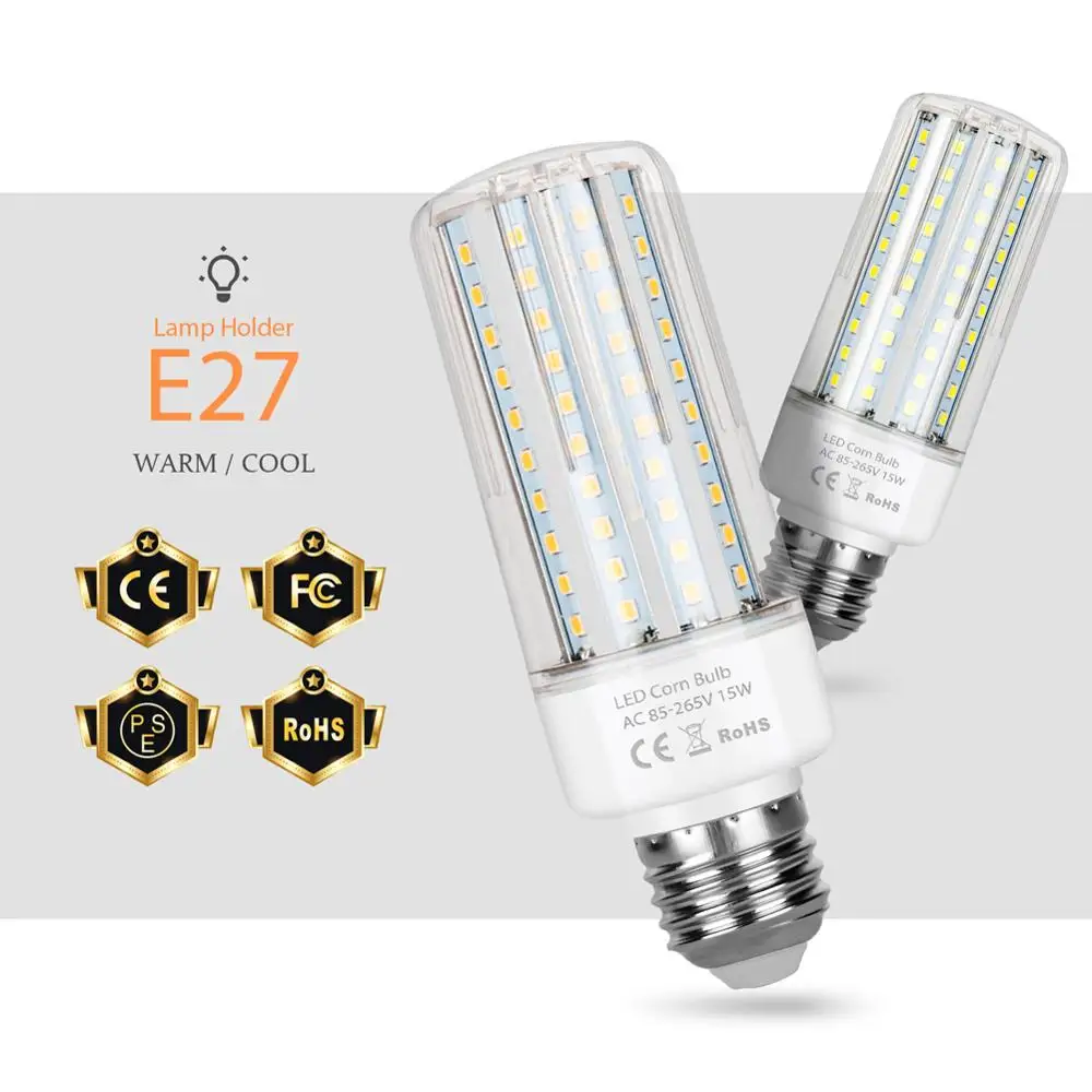

E27 Corn Bulb LED Lamp 5W 10W 15W 20W Candle LED E14 Lamp 110V Lampada LED Light Bulbs 220V No Flicker Energy Saving Light 2835