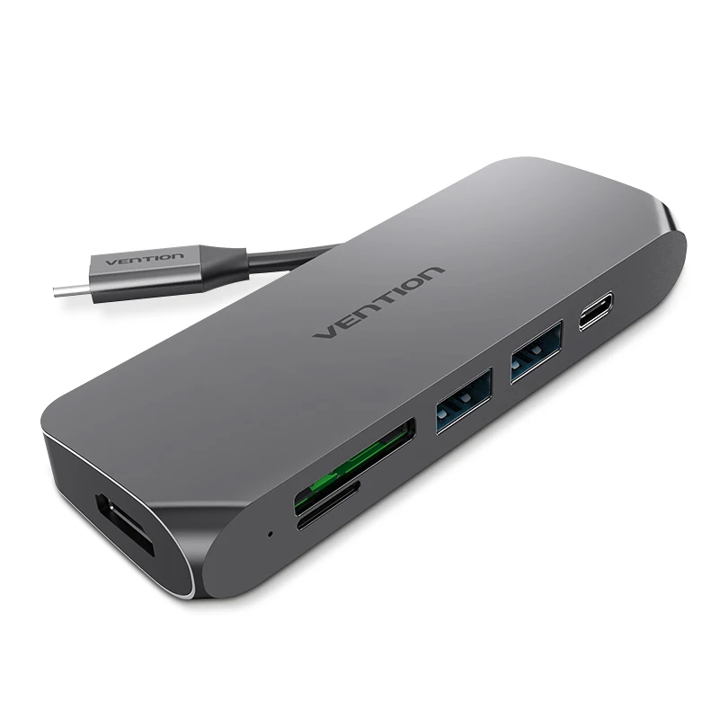 Vention USB C концентратор type-C концентратор HDMI с PD TF/SD слот док-станция для MacBook samsung Galaxy S9/Note 9 huawei P20 USB-C концентратор - Цвет: 6 in 1 HUB Version