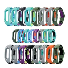 Носимые аксессуары, браслет для xiaomi Mi, 2 ремешка, спортивный силиконовый ремешок для наручных часов xiaomi, Смарт-часы