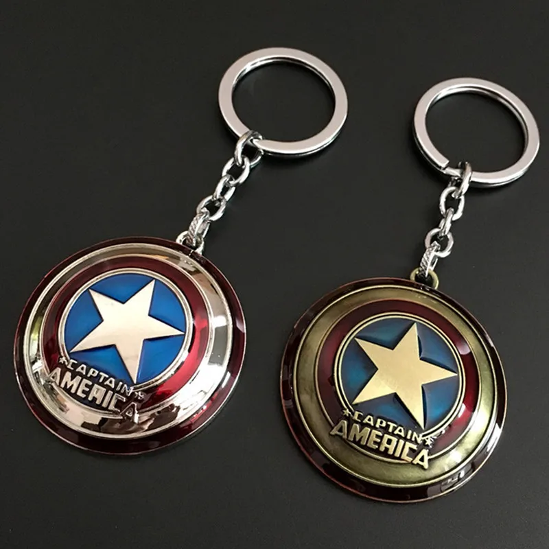 100pcs Captain America Shield Key Chain Super Hero Marvel Keyring