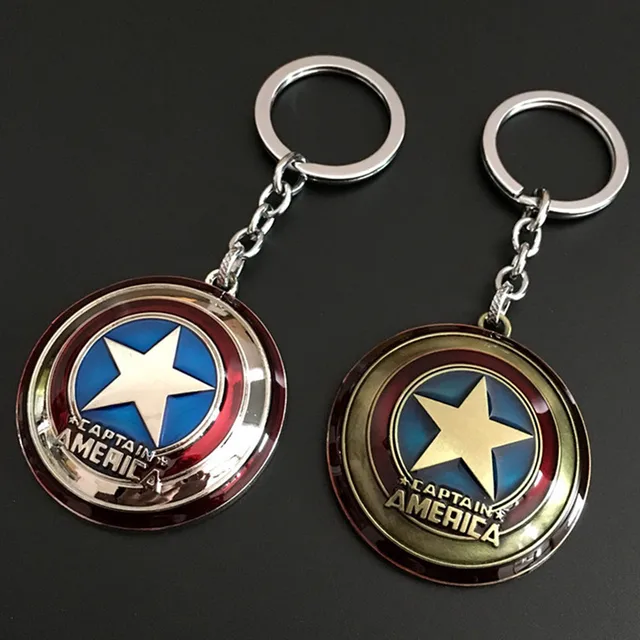 100pcs Captain America Shield Key Chain Super Hero Marvel Keyring