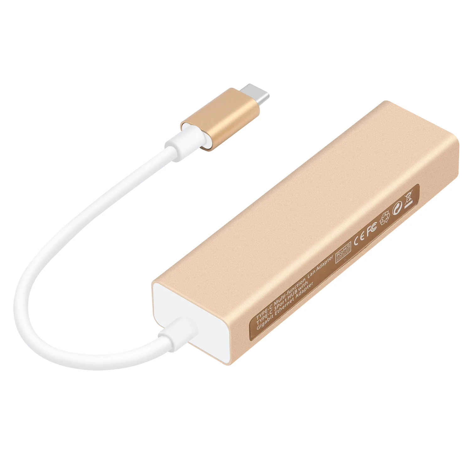 USB C Ethernet адаптер с 3 USB 3,0 концентратор для MacBook Pro ПК, GOOJODOQ концентратор USB Type C Gigabit Ethernet Rj45 Lan USB C концентратор