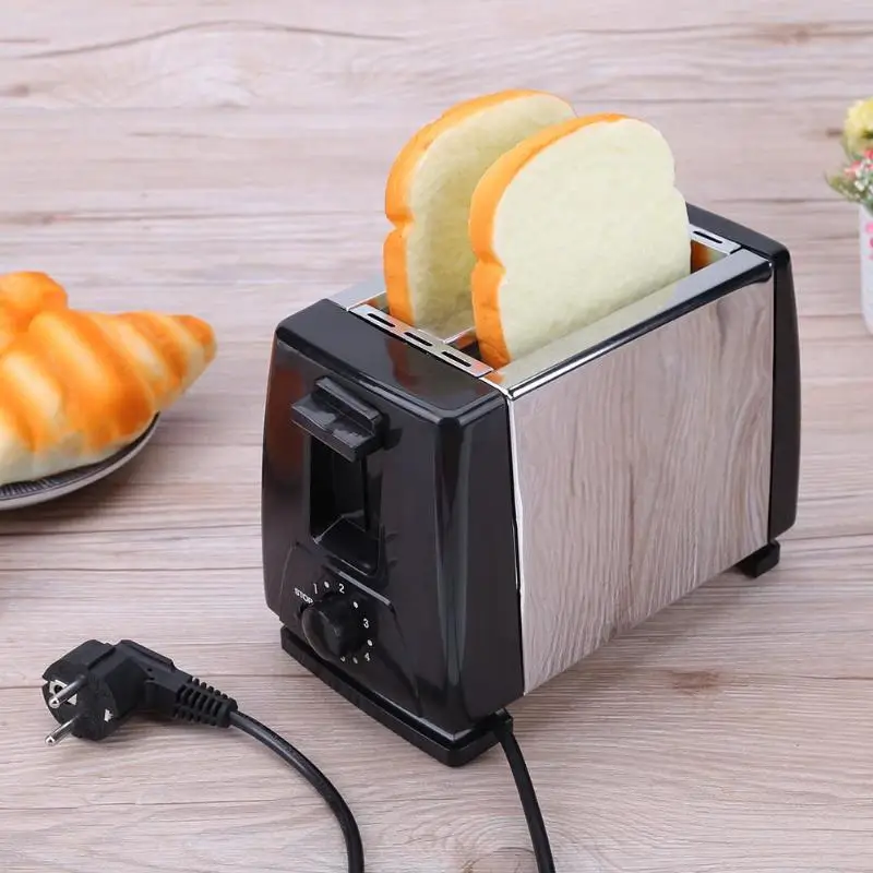 Stainless Steel Bread Toaster 220V Automatic Toast Cooking Tool Breakfast Sandwich Maker Machine EU Plug Stainless Steel Bread Toaster 220V Automatic Toast Cooking Tool Breakfast Sandwich Maker Machine EU Plug