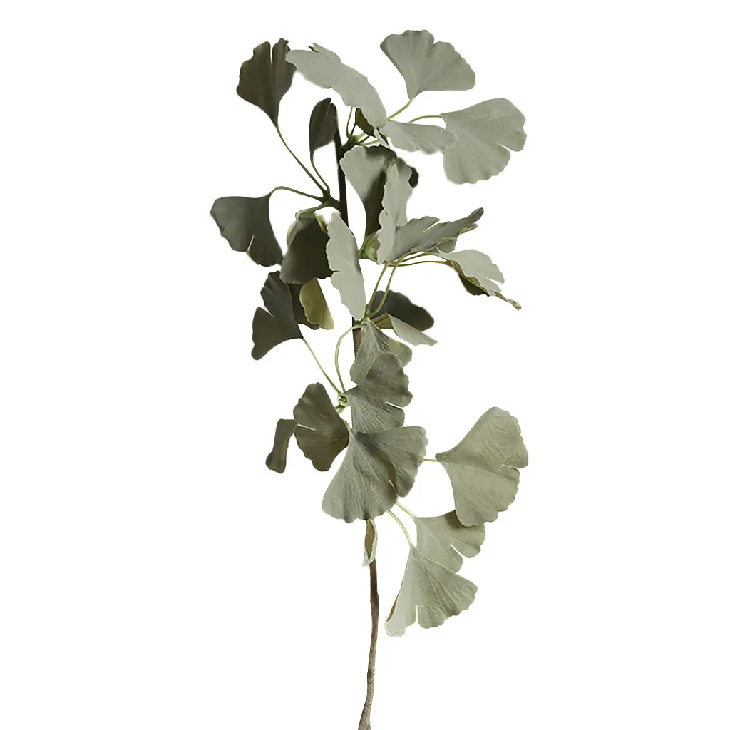

high quality Artificial Plants Fake Leaf Simulation Plastic Green Eucalyptus Leaves Ginkgo Leaf Home Office Store Garden Decor