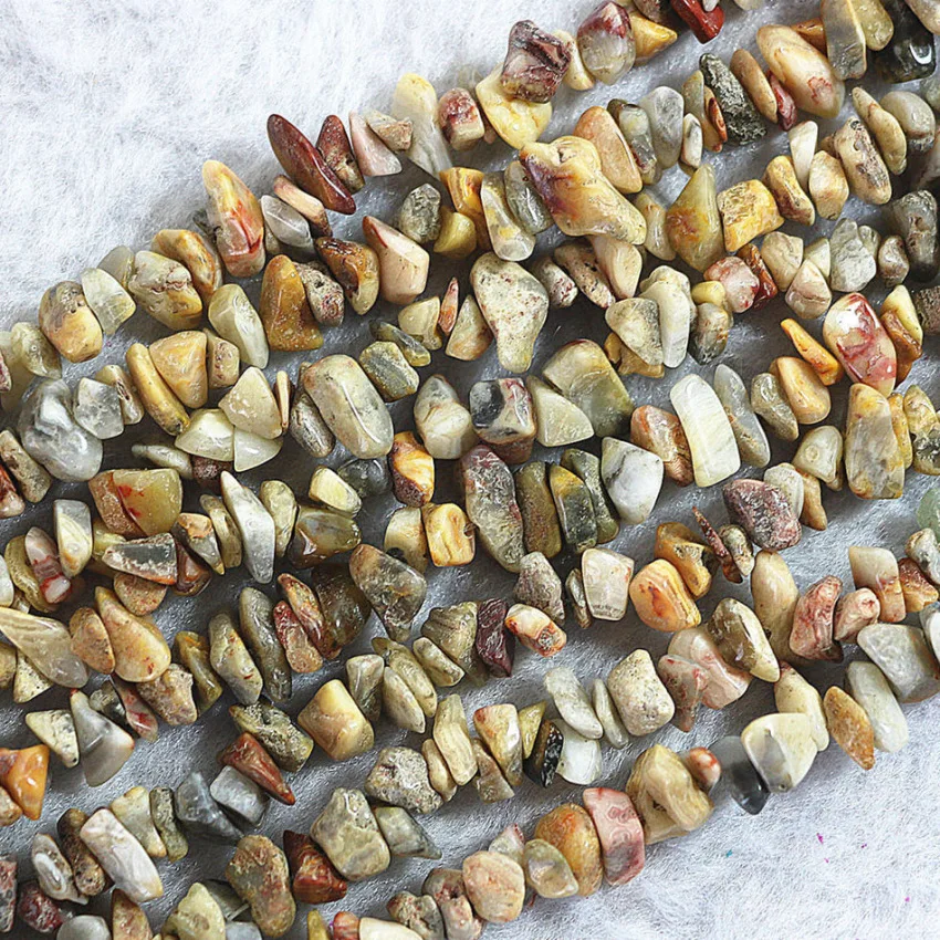 Blue Lace Agate Nugget Irregular Chips Pepple Natural Gemstone Beads Stone Rock