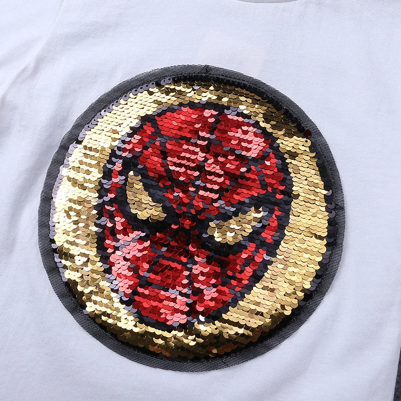 Футболки для мальчиков, меняющие цвет и рисунок Человека-паука, переключаемые пайетками модная футболка для детей, герой Marvel летняя детская одежда
