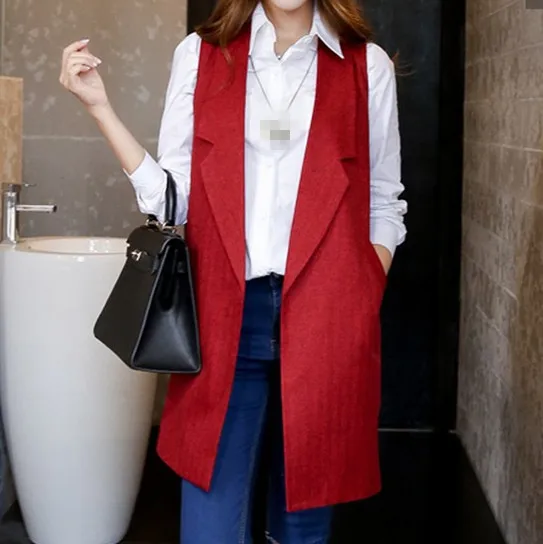 long vest without sleeves