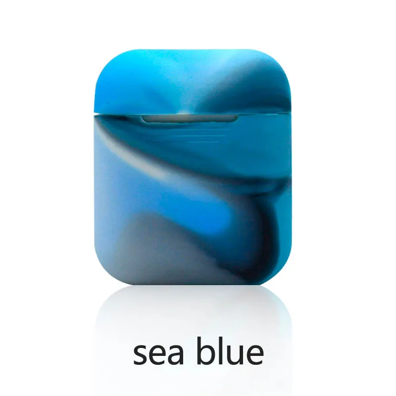 Силиконовая Bluetooth коробка для наушников мини беспроводные наушники защитная коробка спортивные наушники беспроводные наушники - Цвет: sea blue