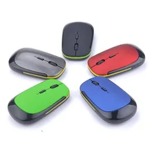 1600 Точек на дюйм Беспроводной Мышь Slient кнопкой ультра тонкий Mute оптическая 2,4 ГГц супер тонкий для портативных ПК Тетрадь офисные Мышь