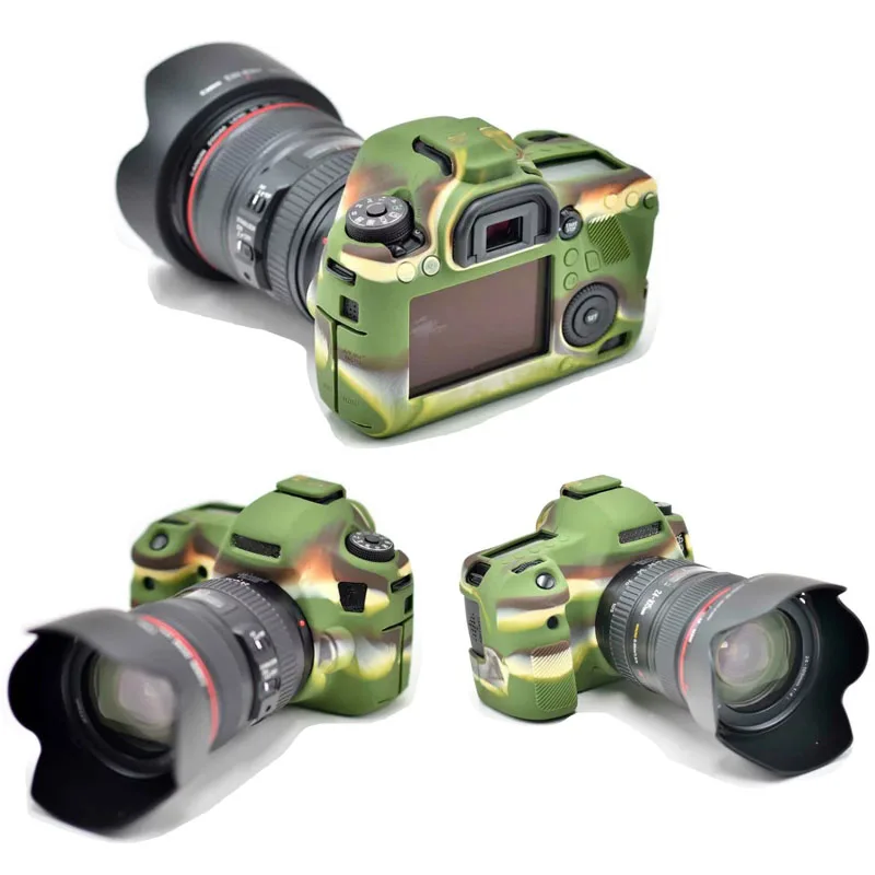 Luxury Camo Soft Silicone Rubber Protective Camera Case Cover For Canon