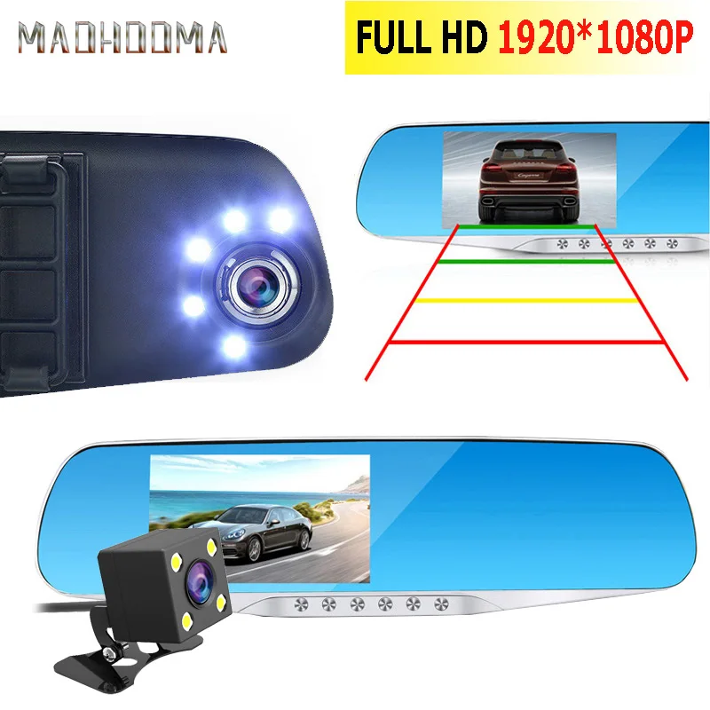 

Maohooma Car Dvr Dash Cam Rearview Mirror FHD 1080P Video Recorder Dual Lens With Rear View Camera Auto Registrator Dashcam DVRs