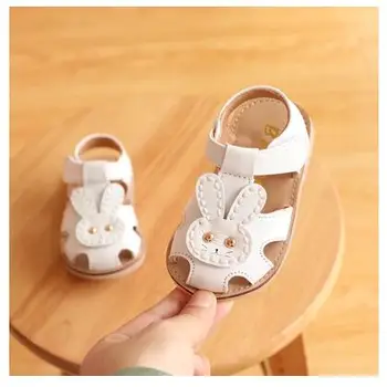 

Free shipping Baby shoes 2019 summer Baby First walk Children's Baby leather shoes bottom 0-1-2 old Children's Princess shoe 36