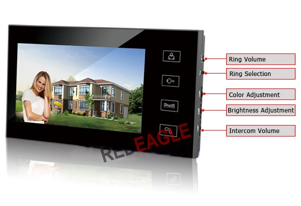 REDEAGLE дома 7 дюймов Цвет TFT сенсорный ключ ЖК-дисплей Экран видео-телефон двери дверь домофон 700TVL ИК домофон с камерой комплект