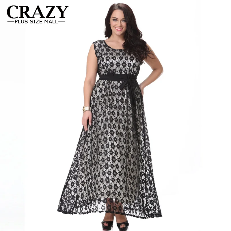 Женское кружевное платье длинное черное большого размера 5XL 6XL 7XL 2019|plus size maxi|plus maxi