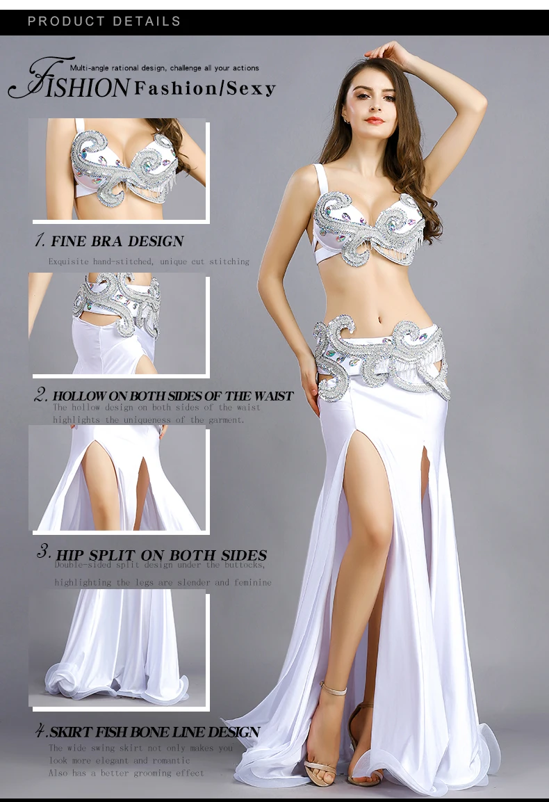 Free Shipping New Arrival high quality sexy belly dance set/costume/belly dancing clothes/belly dance Bra&Belt&Skirt-8832