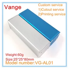 4 шт./лот корпус 6063-T5 алюминиевый ящик для инструментов diy 25*25*80 мм для портативного электронного проекта