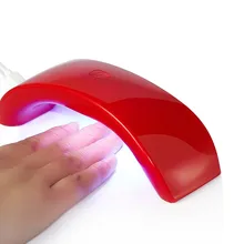 Мини Портативный USB 12 Вт ногтей барабан светодиодные лампы для Гвозди Радуга форме фототерапии палец Гвозди Маникюр Инструменты отверждения для uv гель