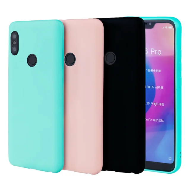 

10PCS Matte Phone Case For Xiaomi Redmi 7 K20 S2 Go Note 7 Pro 6 5 Plus 6A 5A 4X Ultrathin Soft TPU Candy Color Silicone Cover