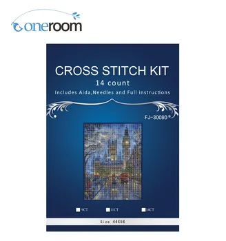 

London Street Scenery, home Decor counted 14ct white canvas similar DMC Cross Stitch kits14CT needlework Set DIY