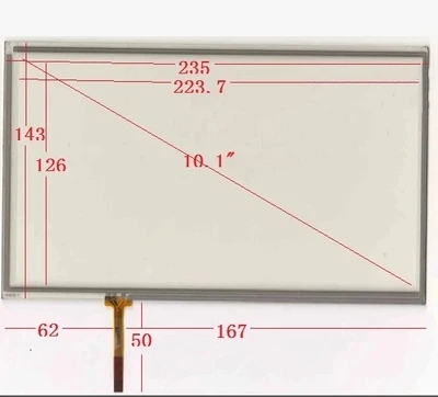 

New 10.1 inch touch screen 101016 101030 235*143 mm