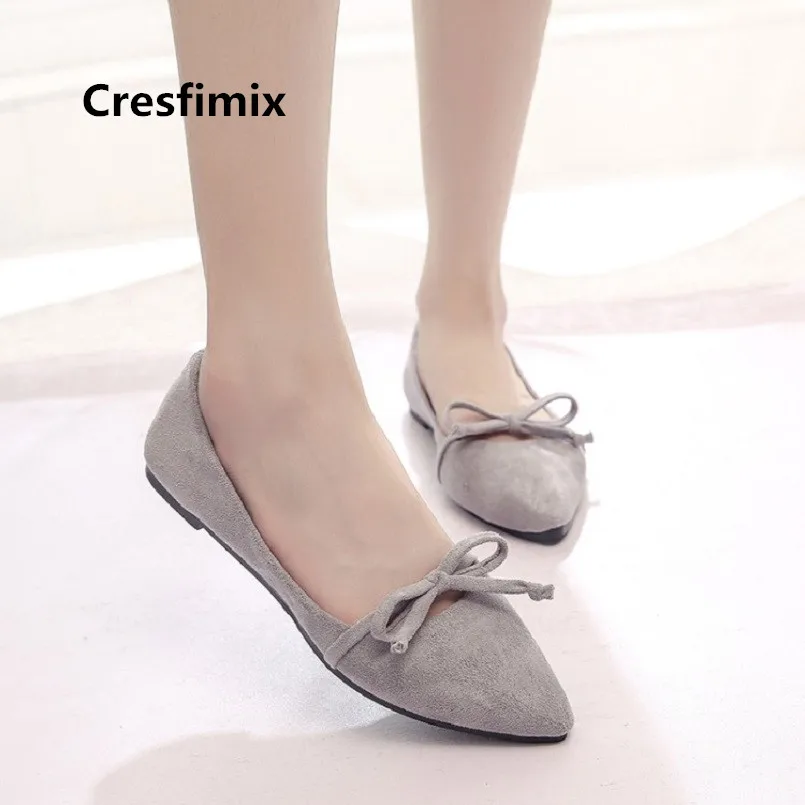 Cresfimix chaussures plates femmes/Женская Классическая обувь на плоской подошке Женская