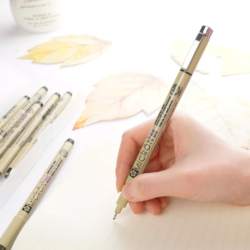Японская Сакура тонкая ручка маркер 0,5 0,3 0,8 различные размеры Резьба Рисование ручка цветная ручка Лот живопись школьные принадлежности