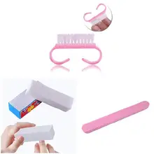 5 шт./компл. набор инструментов для маникюра прямоугольные пилочки для ногтей кисть для укладки ногти "сделай сам" инструменты KG66