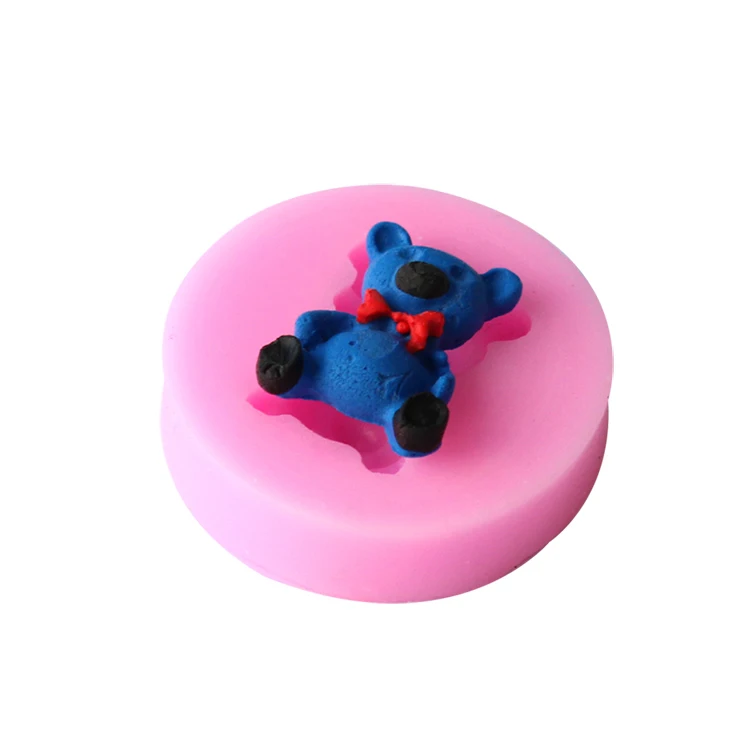 

1PCS Small Size Bear Shape Food Grade Silicone Cake Tools, For Cupcake, Jelly, Chocolate, Candy Bakeware Decorating D118
