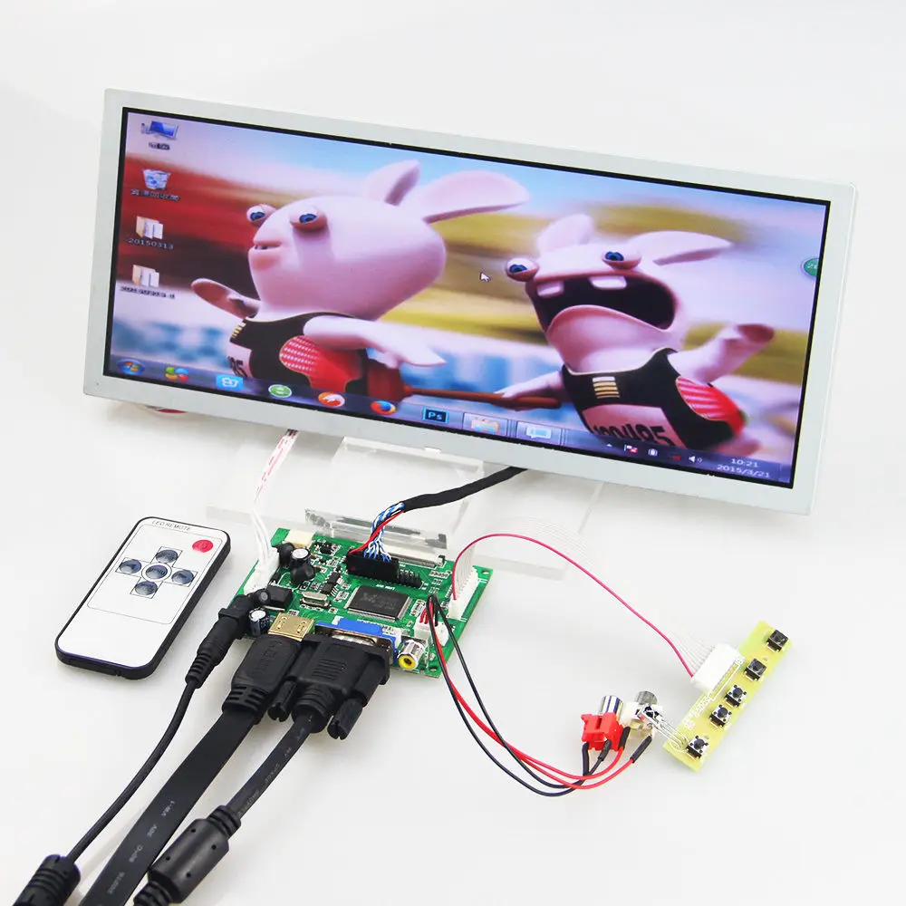 Для ЖК контроллера 12 3 дюйма LQ123K1LG03 1280*480 + HDMI VGA AV комплект монитора платы привода|kit
