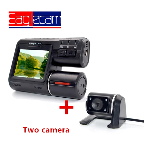 Автомобильный видеорегистратор с двумя объективами I1000S Full HD 1080P 2," lcd Dash Cam+ камера заднего вида+ 8 ИК светодиодный светильник ночного видения H.264 - Название цвета: Two camera