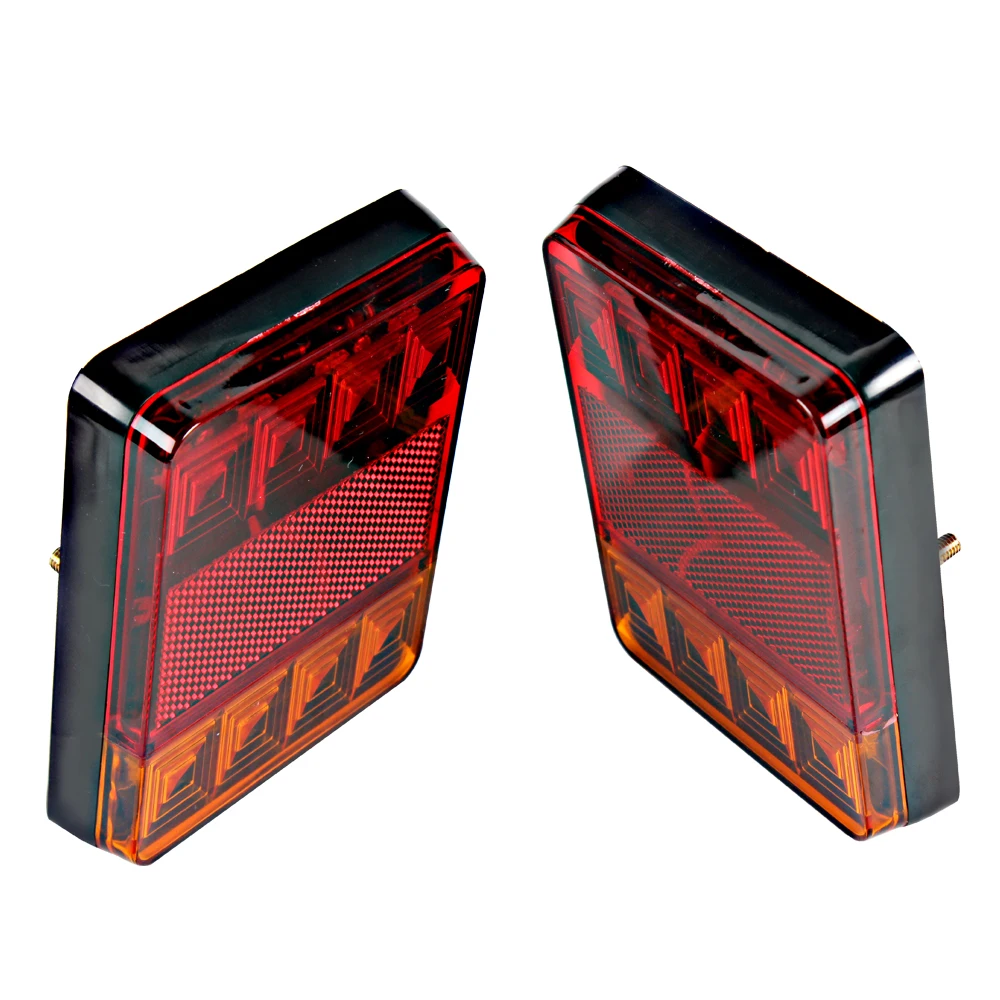 

iTimo Tailights Car Styling Rear Parts for Trailer Truck Boat 8 LED Car Tail Light Rear Lamps Warning Lights 2pcs High Quality