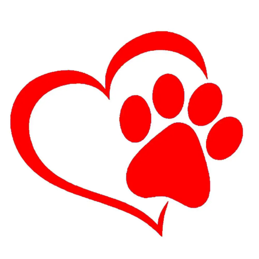 

Reflective Car Sticker Waterproof 3M Reflective Material Dog Heart Paw Car Body Exterior Decoration