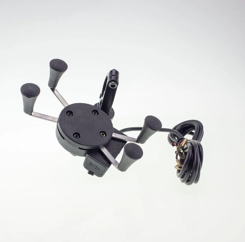 bilder für Universal Motorrad Scooter Handy Unterstützung Halter Und Usb-ladegerät Bar Mount Geeignet für 3,5-6,0 zoll bilder für Universal Motorrad Scooter Handy Unterstützung Halter Und Usb-ladegerät Bar Mount Geeignet für 3,5-6,0 zoll