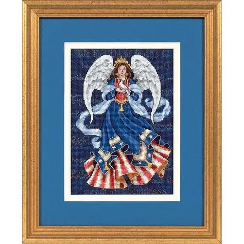 cs-2422 Cross Stitch Kit Patriotic Angel Fairy Goddess Truths Pursuit Happiness dim 6911 06911