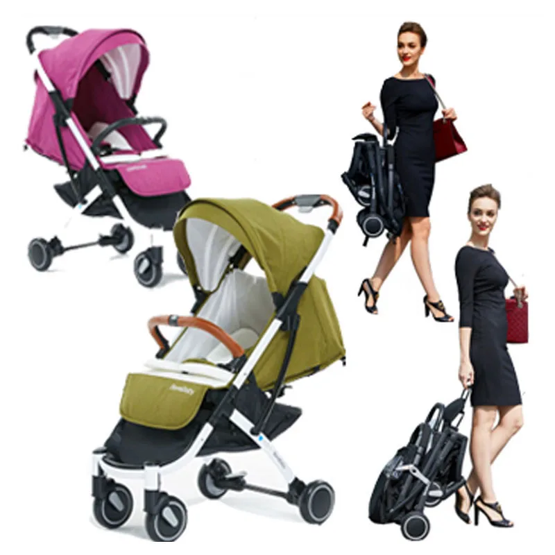 

Portable Folding Travel System Airplane Baby Stroller Can Sit Lie Lightweight Baby Artifact Stroller Light Pram Pushchair 0~5 Y