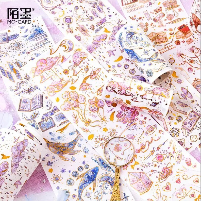 

10 mm*5m Colorful Magical Magic Pattern Vintage Gilding decoration washi Tape Set DIY masking tape adhesive tape label sticker