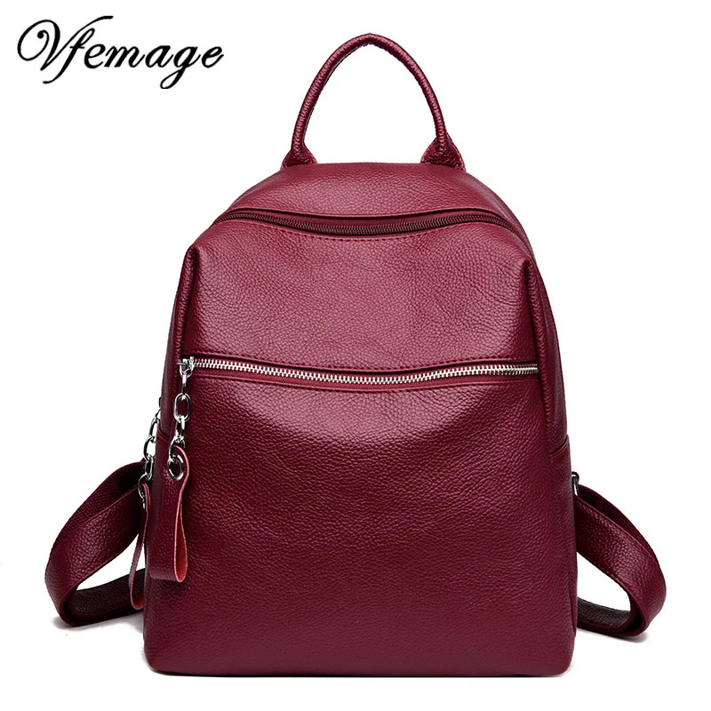 Vfemage дизайнерский рюкзак женский кожаный рюкзак женский маленький рюкзак школьный рюкзак для девочек Повседневная дорожная сумка Sac a Dos Mujer
