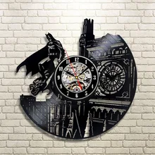 2018 Hot CD Record Wall Clock Modern Vinyl Evolution Dark Knight Wall Watch Classic Clock Relogio De Parede Decorativo