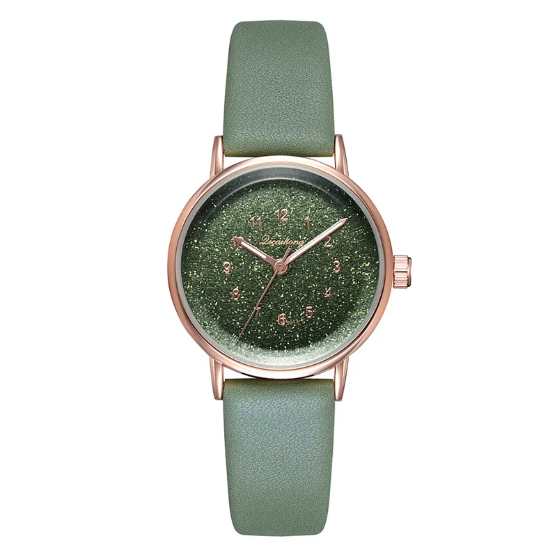 Модные простые и relojes para mujer PU ремень с индивидуальным чехлом звездное небо