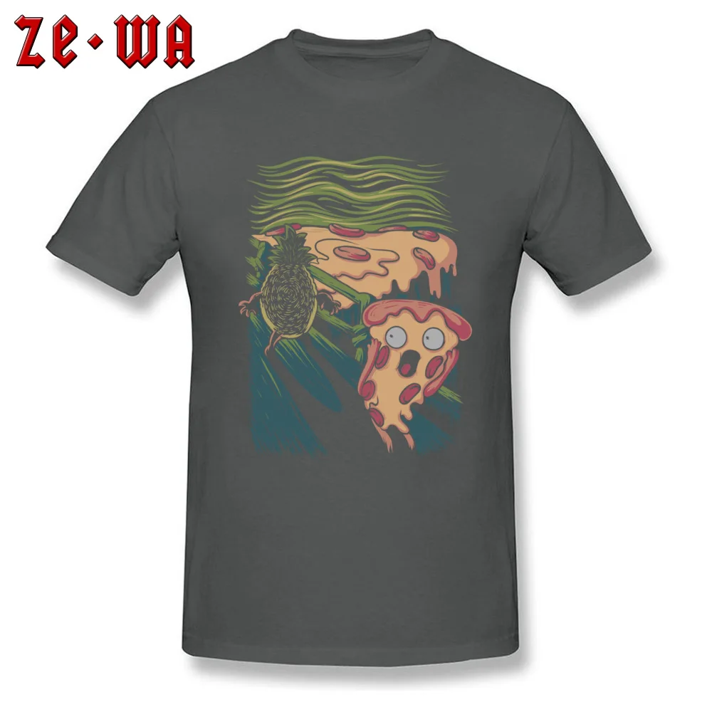 Pizza Nightmare 100% Cotton Tops Shirts for Men Casual Tshirts Funny Fashion O-Neck T Shirts Short Sleeve Free Shipping Pizza Nightmare carbon