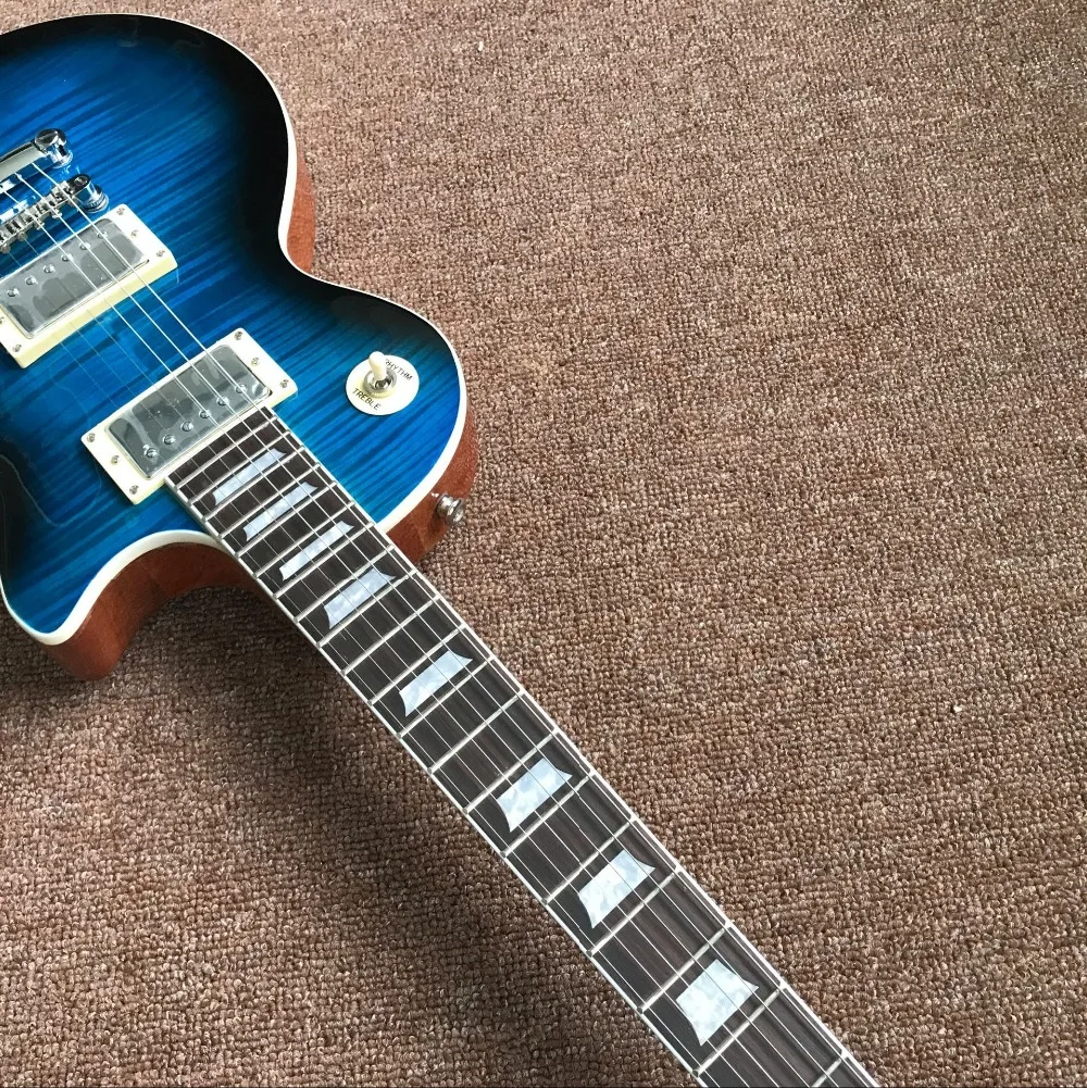 New standard custom. blue Tiger Flame electric guitar Standard Chinese gitaar. standard custom guitarra.musical instruments. New standard custom. blue Tiger Flame electric guitar Standard Chinese gitaar. standard custom guitarra.musical instruments.