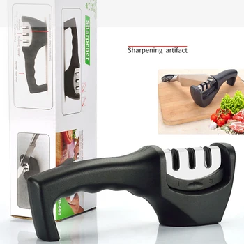 

Knife Sharpener 3 Stages Professional Kitchen Sharpening Stone Grinder knives Whetstone Tungsten Diamond Ceramic Sharpener Tool