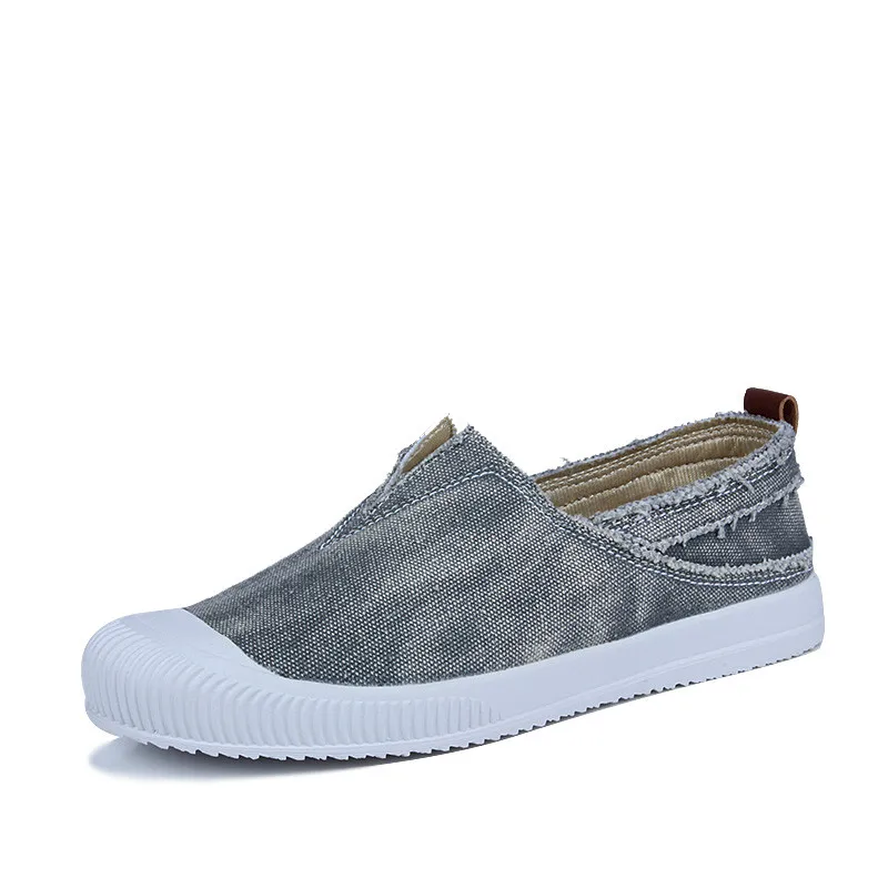 New Men Canvas Shoes Moccasins Men Loafers Breathable Slip Onmen