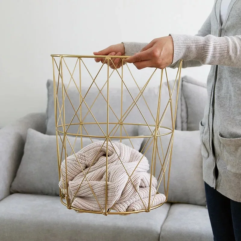 Golden Storage Basket With Cover Black Small Tea Round Table Metal Storage End Modern Living Room Round Coffee Table Golden Storage Basket With Cover Black Small Tea Round Table Metal Storage End Modern Living Room Round Coffee Table