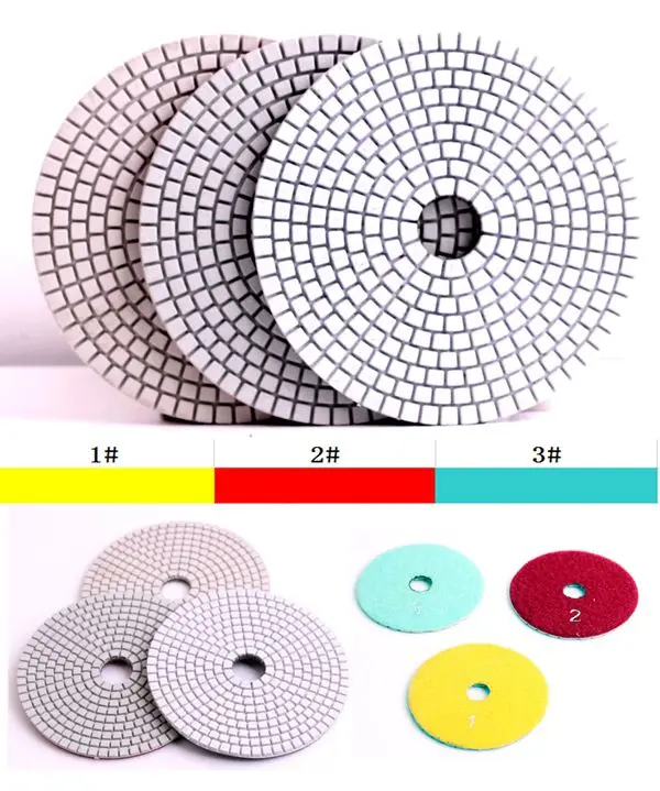 DC-AWS3PP03 премиум-качество "(125 мм) алмазные гибкие для сухой и влажной уборки со стразами 3 шаг для полировки бетона и камня