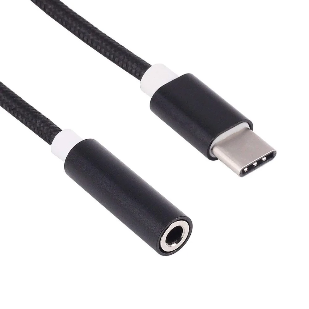 Tonbux Aux Кабель-адаптер из нейлона USB-C type C до 3,5 мм аудио кабель музыкальный адаптер Aux разъем для наушников для Google huawei