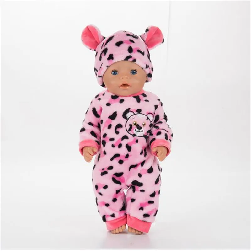 Born New Baby Fit 18 дюймов 43 см кукольная одежда три спортивной одежды с розовой, синей и красной шляпой кукла аксессуары для ребенка подарок на день рождения