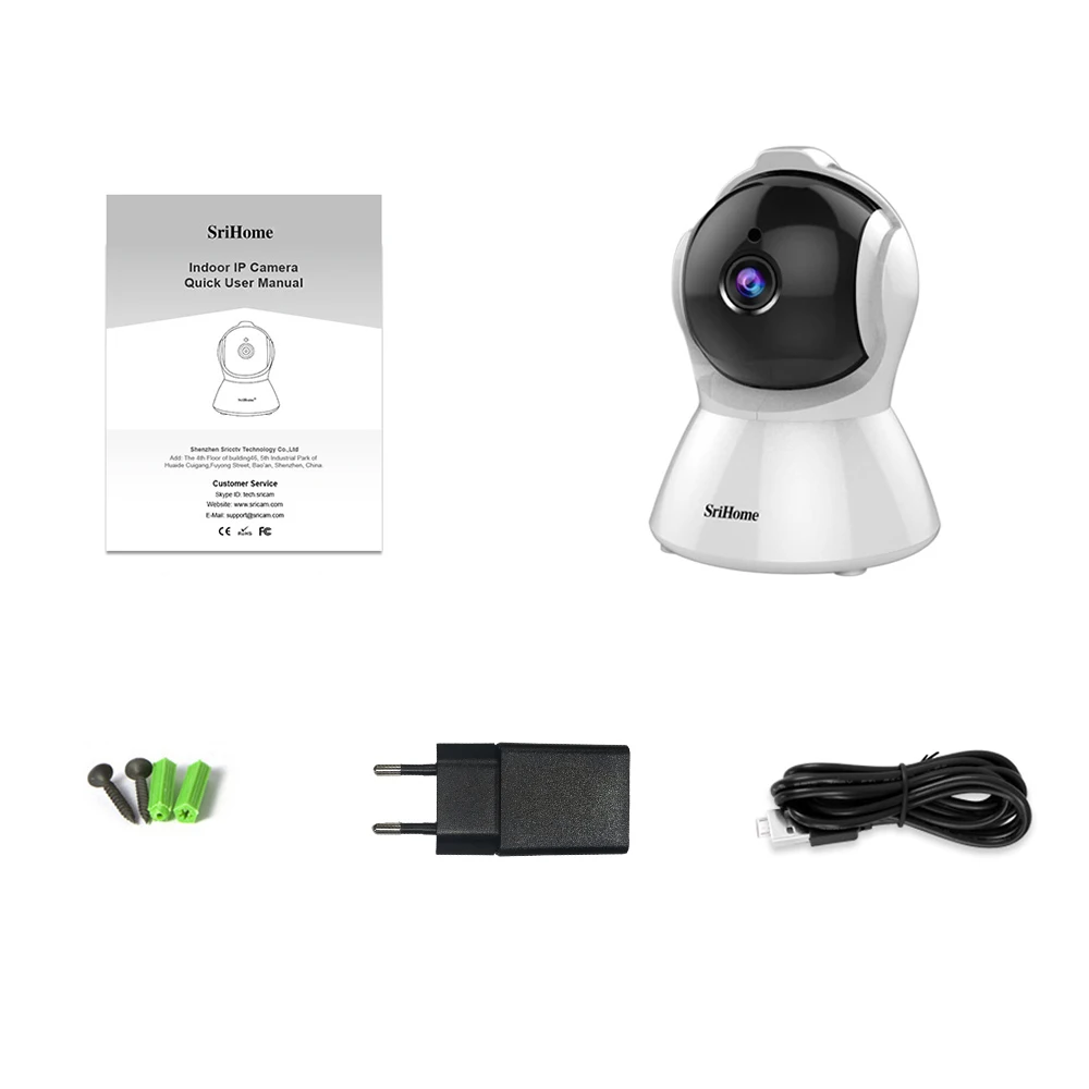 SriHome SH025 1080P AI автоматическое отслеживание Беспроводная внутренняя ip-камера ИК ночного видения умная камера слежения за движением